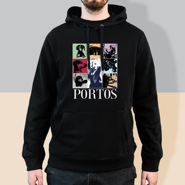 Colaj De Fotografii: Cățeluș Ca Taylor - Hanorac Cu Glugă Pentru Bărbați