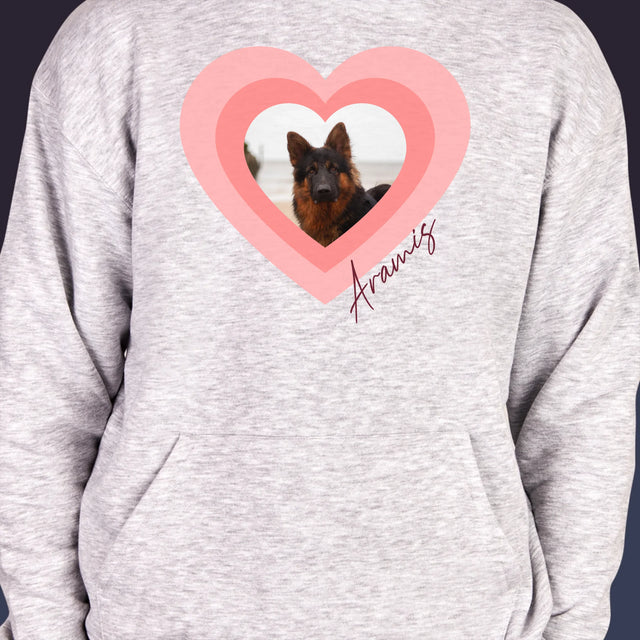 Fotografie Si Semnătură: Fotografia Cățelușului În Inimă - Hanorac Cu Glugă Pentru Bărbați