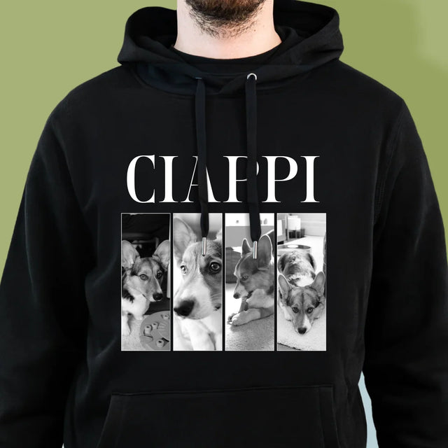 Colaj De Fotografii: Bootleg Clasic Cu Cățeluș - Hanorac Cu Glugă Pentru Bărbați