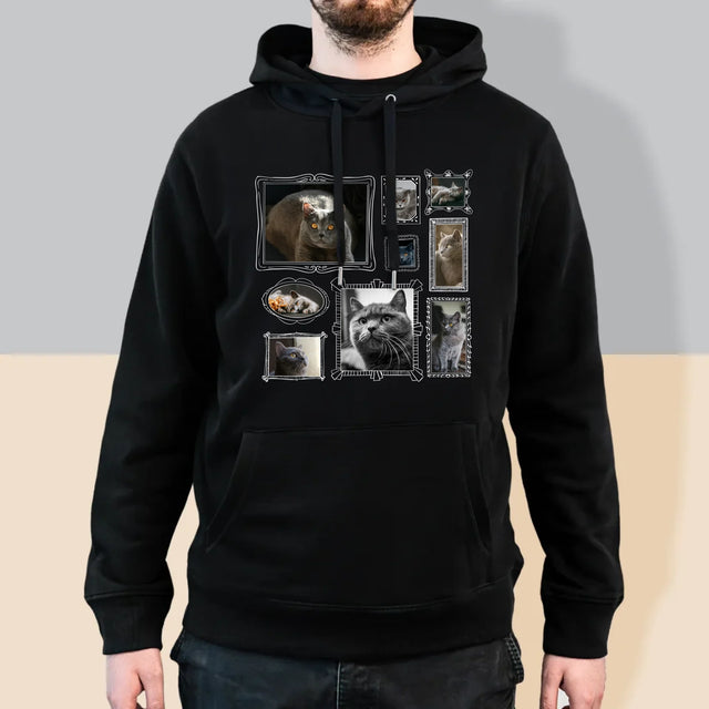 Colaj De Fotografii: Perete Galereia Cu Pisic - Hanorac Cu Glugă Pentru Bărbați