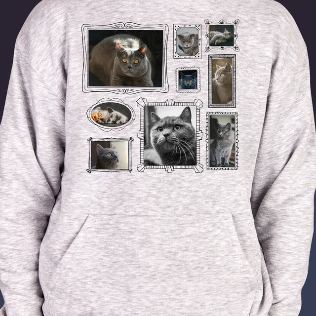 Colaj De Fotografii: Perete Galereia Cu Pisic - Hanorac Cu Glugă Pentru Bărbați