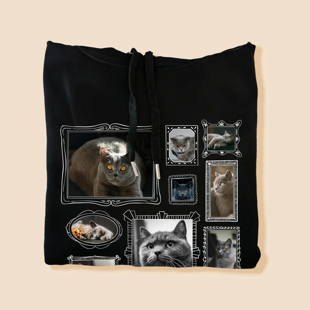 Colaj De Fotografii: Perete Galereia Cu Pisic - Hanorac Cu Glugă Pentru Bărbați