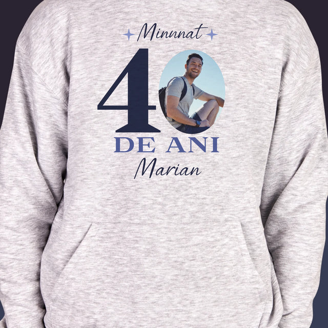 Fotografie Si Semnătură: Minunat La Vârsta De 40 De Ani - Hanorac Cu Glugă Pentru Bărbați