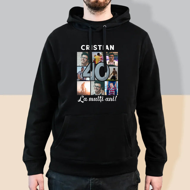 Colaj De Fotografii: 40 De Ani - Hanorac Cu Glugă Pentru Bărbați