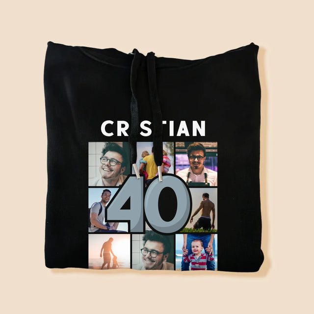 Colaj De Fotografii: 40 De Ani - Hanorac Cu Glugă Pentru Bărbați