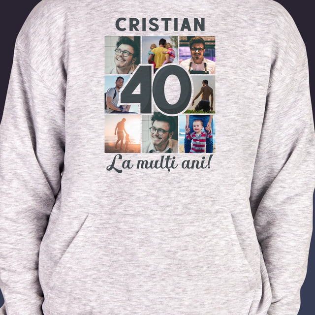 Colaj De Fotografii: 40 De Ani - Hanorac Cu Glugă Pentru Bărbați