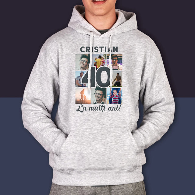 Colaj De Fotografii: 40 De Ani - Hanorac Cu Glugă Pentru Bărbați