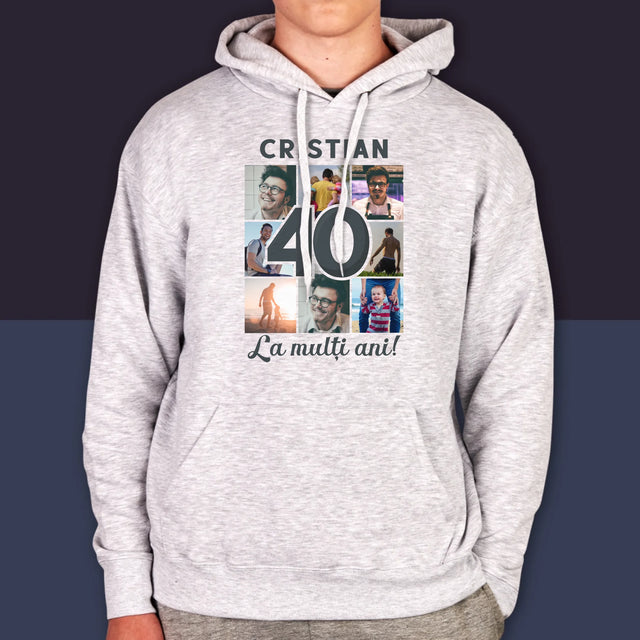 Colaj De Fotografii: 40 De Ani - Hanorac Cu Glugă Pentru Bărbați