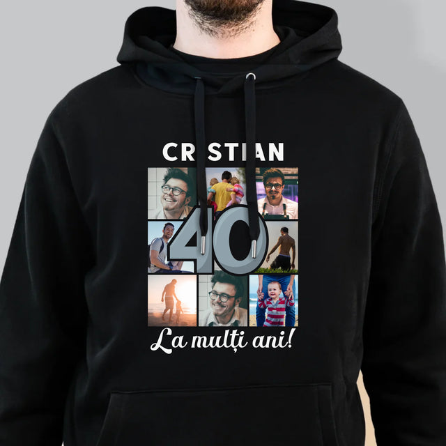 Colaj De Fotografii: 40 De Ani - Hanorac Cu Glugă Pentru Bărbați