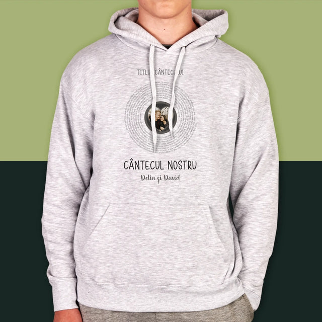 Fotografie Si Semnătură: Cântecul Nostru Cu Text - Hanorac Cu Glugă Pentru Bărbați