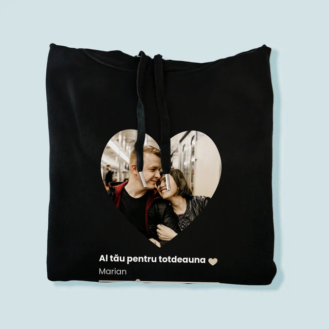 Fotografie Si Semnătură: Cântecul Nostru Inimă Cod Qr - Hanorac Cu Glugă Pentru Bărbați