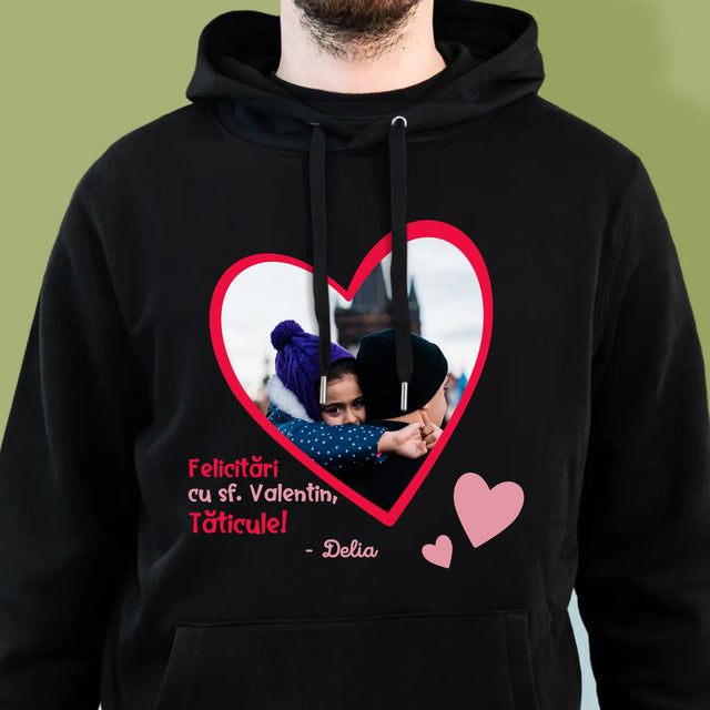 Fotografie Si Semnătură: Sf. Valentin Pentru Tată - Hanorac Cu Glugă Pentru Bărbați