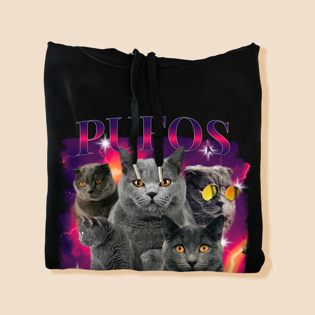 Personajul Tău: Bootleg Cu Pisicul Tău - Hanorac Cu Glugă Pentru Bărbați