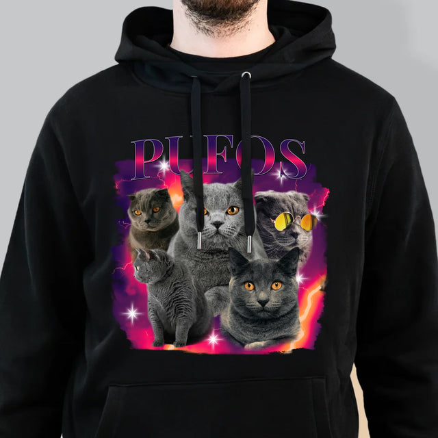 Personajul Tău: Bootleg Cu Pisicul Tău - Hanorac Cu Glugă Pentru Bărbați