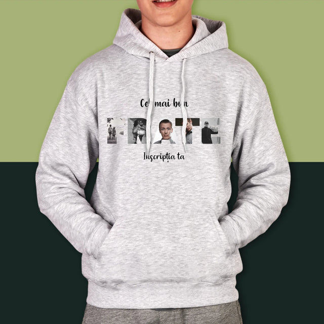 Cuvânt Din Fotografii: Frate Din Fotografiile Tale - Hanorac Cu Glugă Pentru Bărbați