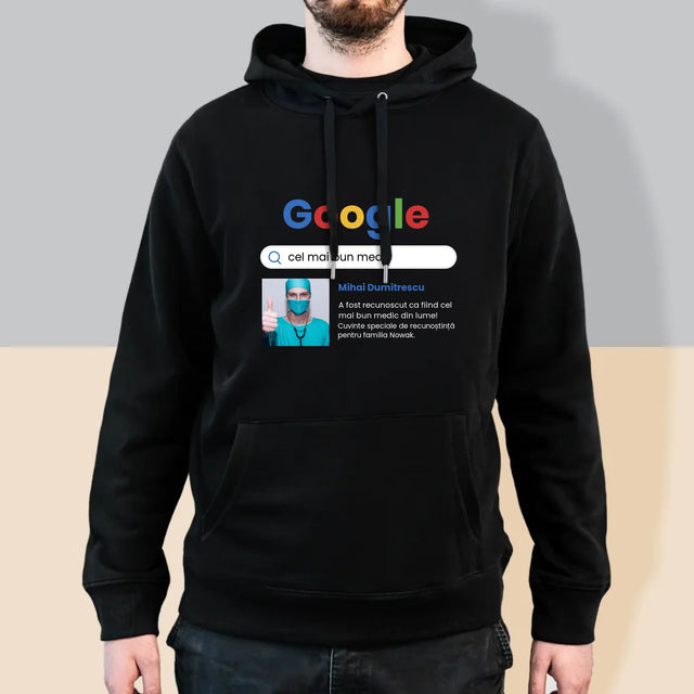 Fotografie Si Semnătură: Cel Mai Bun Medic Rezultat Google - Hanorac Cu Glugă Pentru Bărbați