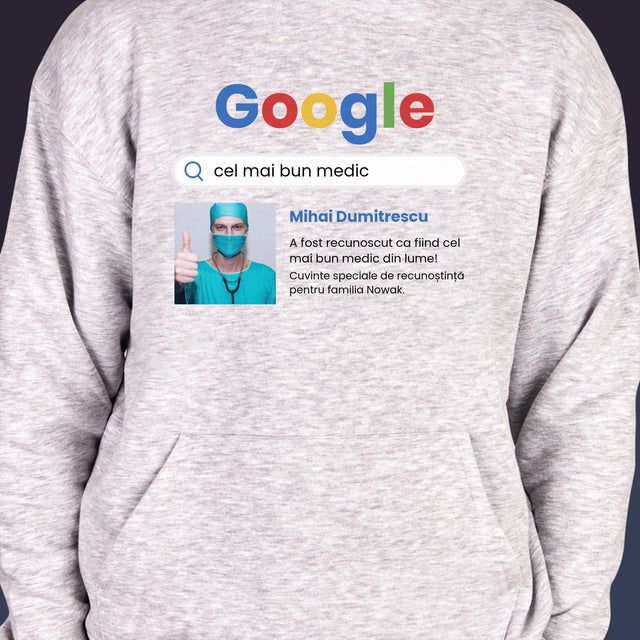 Fotografie Si Semnătură: Cel Mai Bun Medic Rezultat Google - Hanorac Cu Glugă Pentru Bărbați