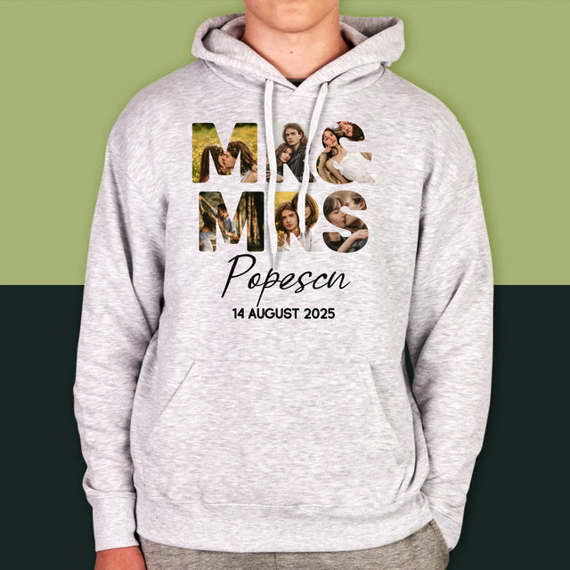 Cuvânt Din Fotografii: Mr&Mrs - Hanorac Cu Glugă Pentru Bărbați