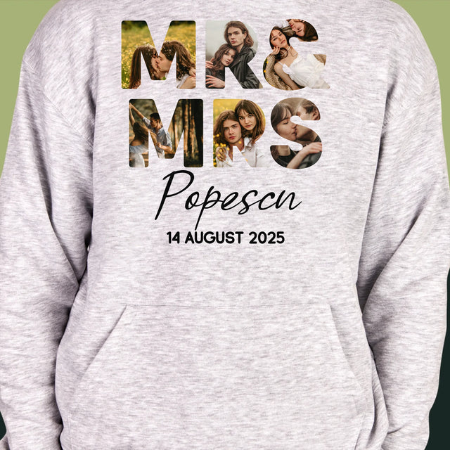 Cuvânt Din Fotografii: Mr&Mrs - Hanorac Cu Glugă Pentru Bărbați