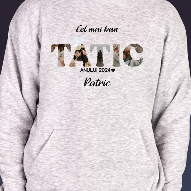 Cuvânt Din Fotografii: Cel Mai Bun Tată Al Anului - Hanorac Cu Glugă Pentru Bărbați