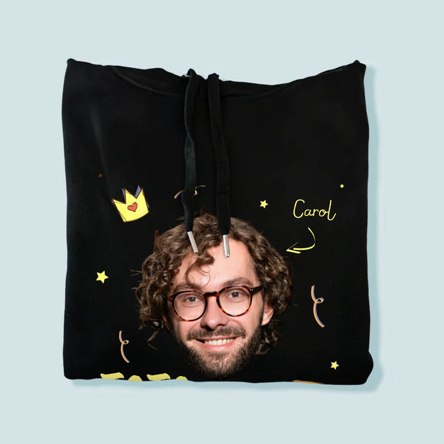 Fotografie Si Semnătură: Tată Erou - Hanorac Cu Glugă Pentru Bărbați