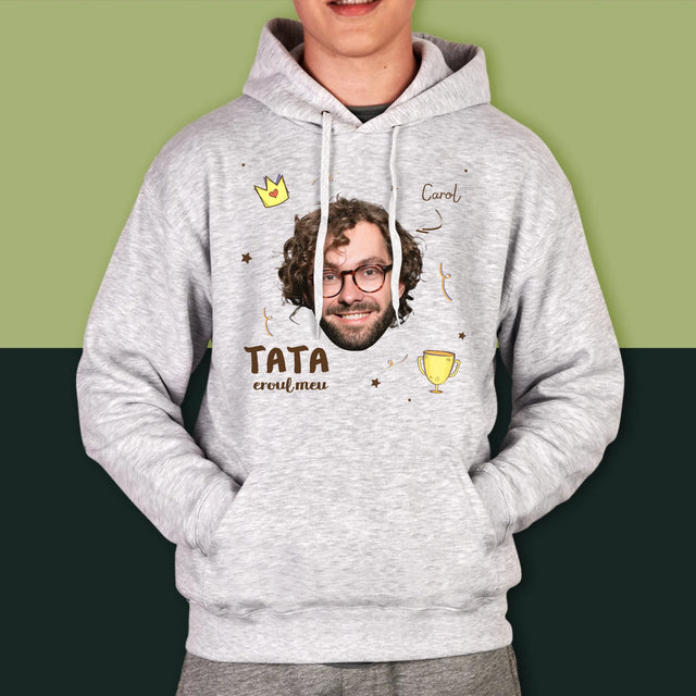 Fotografie Si Semnătură: Tată Erou - Hanorac Cu Glugă Pentru Bărbați