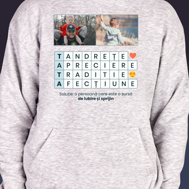 Fotografie Si Semnătură: Tata Rebus - Hanorac Cu Glugă Pentru Bărbați