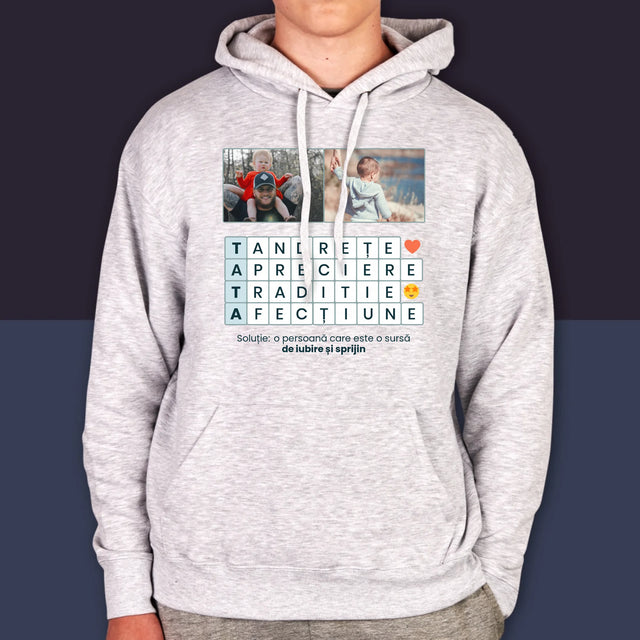 Fotografie Si Semnătură: Tata Rebus - Hanorac Cu Glugă Pentru Bărbați