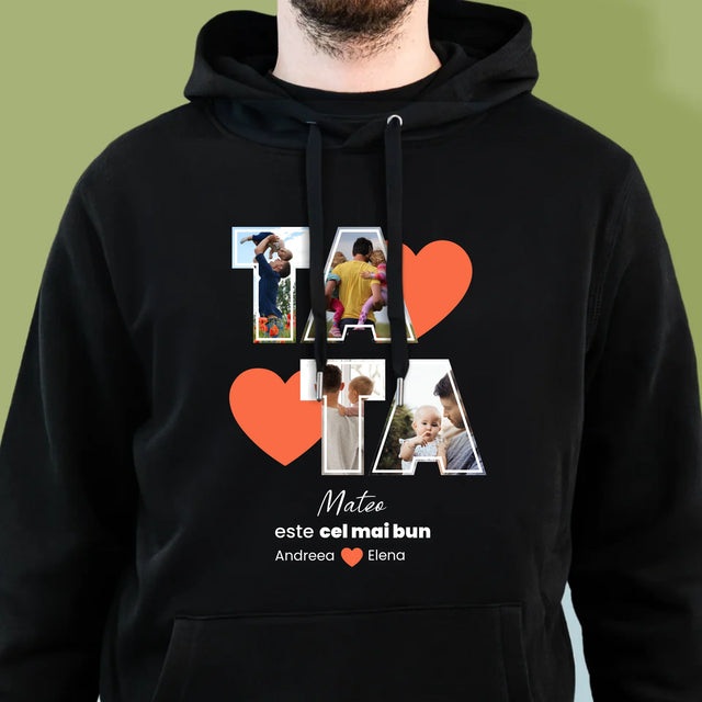 Colaj De Fotografii: Tata Este Cel Mai Bun - Hanorac Cu Glugă Pentru Bărbați