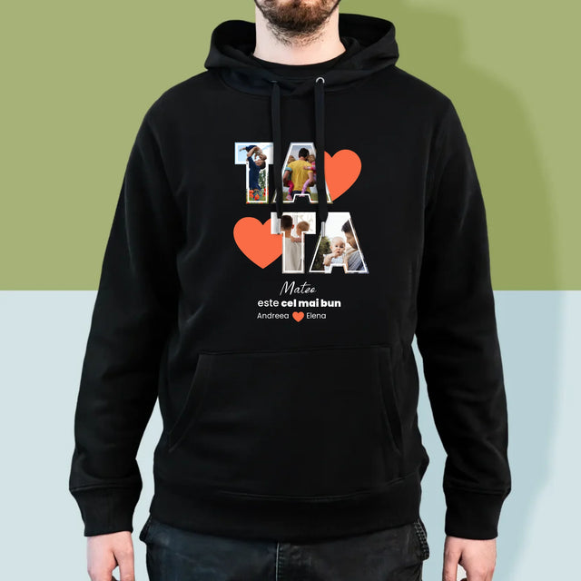 Colaj De Fotografii: Tata Este Cel Mai Bun - Hanorac Cu Glugă Pentru Bărbați