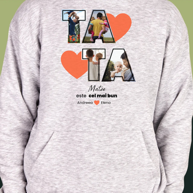 Colaj De Fotografii: Tata Este Cel Mai Bun - Hanorac Cu Glugă Pentru Bărbați