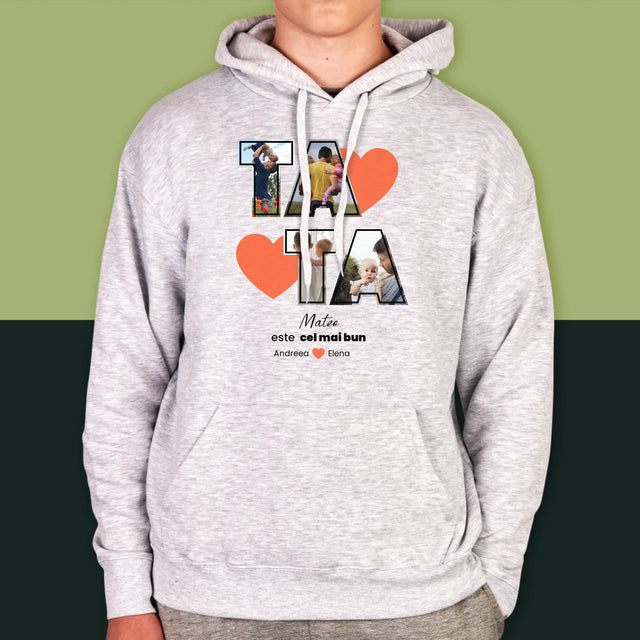 Colaj De Fotografii: Tata Este Cel Mai Bun - Hanorac Cu Glugă Pentru Bărbați