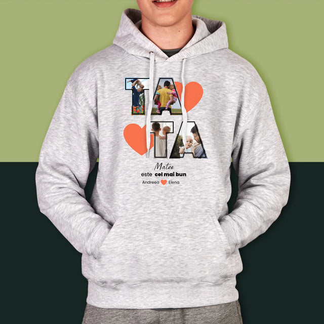 Colaj De Fotografii: Tata Este Cel Mai Bun - Hanorac Cu Glugă Pentru Bărbați