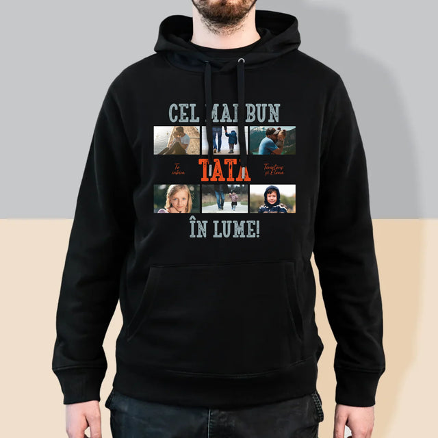 Colaj De Fotografii: Cel Mai Bun Tată Din Lume Fotografii - Hanorac Cu Glugă Pentru Bărbați