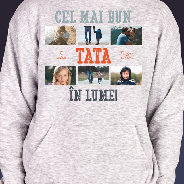 Colaj De Fotografii: Cel Mai Bun Tată Din Lume Fotografii - Hanorac Cu Glugă Pentru Bărbați