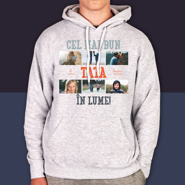 Colaj De Fotografii: Cel Mai Bun Tată Din Lume Fotografii - Hanorac Cu Glugă Pentru Bărbați