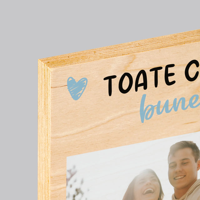 Fotografie Si Semnătură: Toate Cele Bune Cu Ocazia Zilei A Bărbatului - Imprimare Pe Lemn ( Verticală)