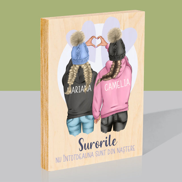 Creator De Personaj: Prietene Iarna - Imprimare Pe Lemn ( Verticală)