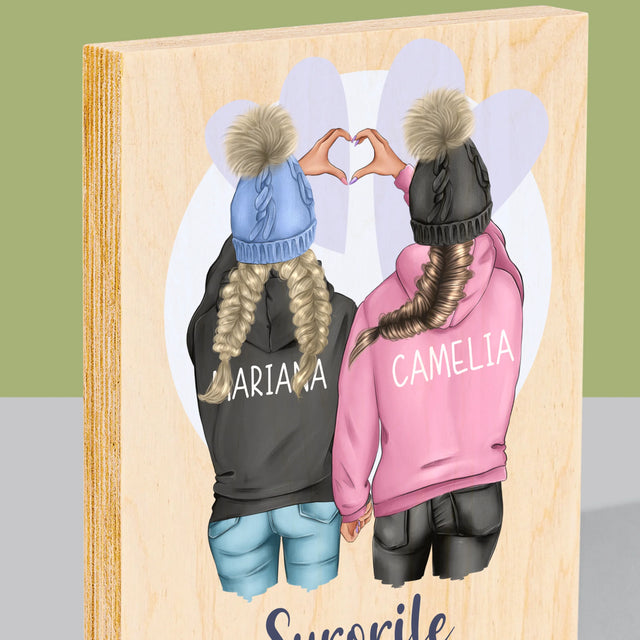 Creator De Personaj: Prietene Iarna - Imprimare Pe Lemn ( Verticală)