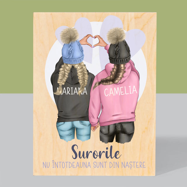 Creator De Personaj: Prietene Iarna - Imprimare Pe Lemn ( Verticală)