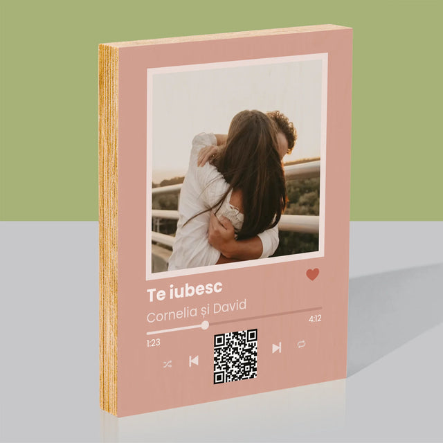 Fotografie Si Semnătură: Cântecul Tău Cu Cod - Imprimare Pe Lemn ( Verticală)