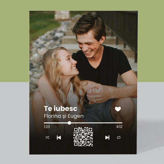 Fotografie Si Semnătură: Cântecul Vostru Cu Cod Qr - Imprimare Pe Lemn ( Verticală)