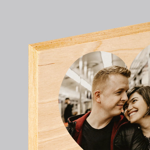 Fotografie Si Semnătură: Cântecul Nostru Inimă Cod Qr - Imprimare Pe Lemn ( Verticală)