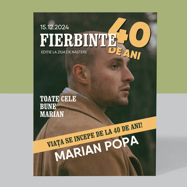 Copertă Derevistă: Fierbinte La 40 De Ani - Imprimare Pe Lemn ( Verticală)