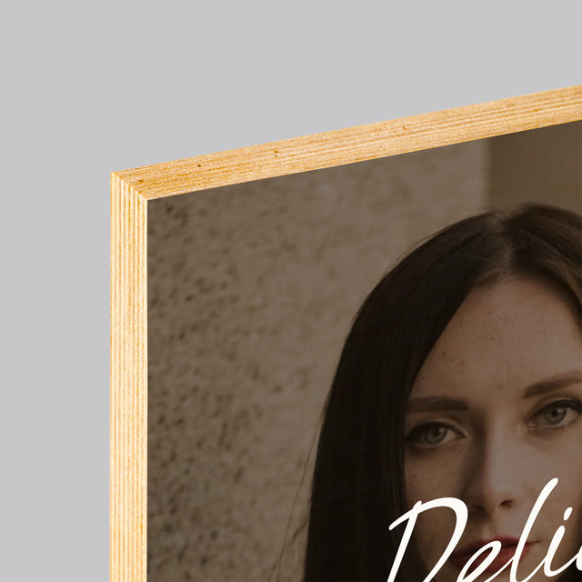 Fotografie Si Semnătură: A 40 Zi De Naștere Toate Cele Bune - Imprimare Pe Lemn ( Verticală)