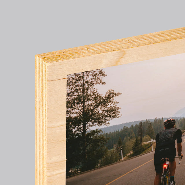 Fotografie Si Semnătură: Ciclist Definiție - Imprimare Pe Lemn ( Verticală)