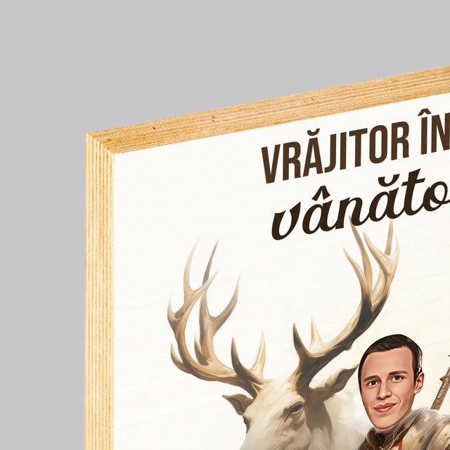 Personajul Tău: Vrăjitor Între Vânători - Imprimare Pe Lemn ( Verticală)