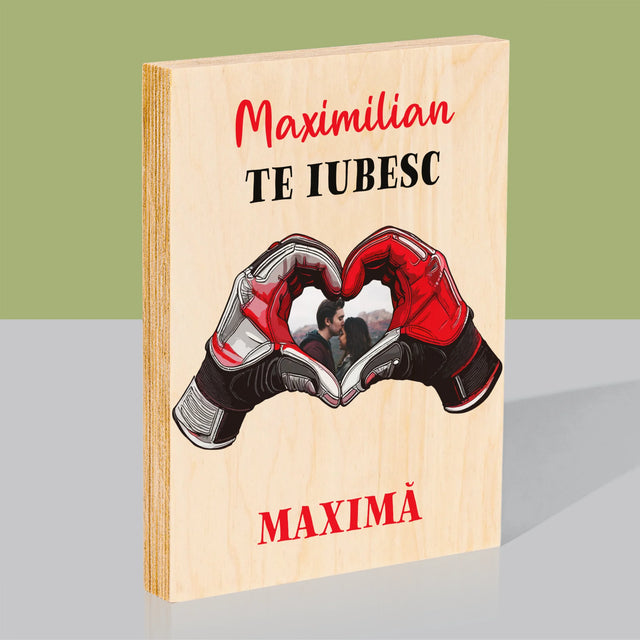 Fotografie Si Semnătură: Te Iubesc Cu Viteză Maximă - Imprimare Pe Lemn ( Verticală)