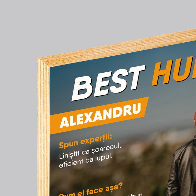 Copertă Derevistă: Best Hunter - Imprimare Pe Lemn ( Verticală)