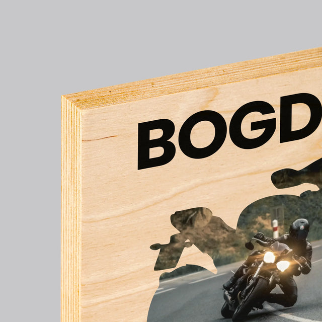 Formă Din Fotografii: Just Ride - Imprimare Pe Lemn ( Verticală)